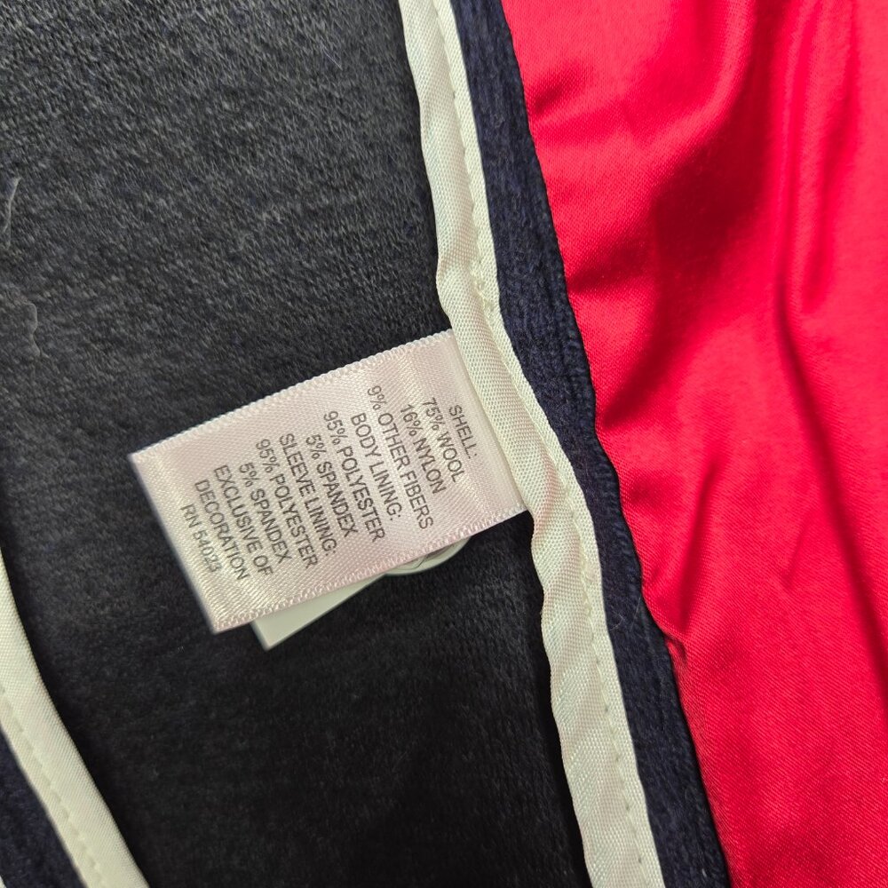Banana Republic Italian Wool Blend Rowing Blazer Navy White 10 - Picture 5 of 5